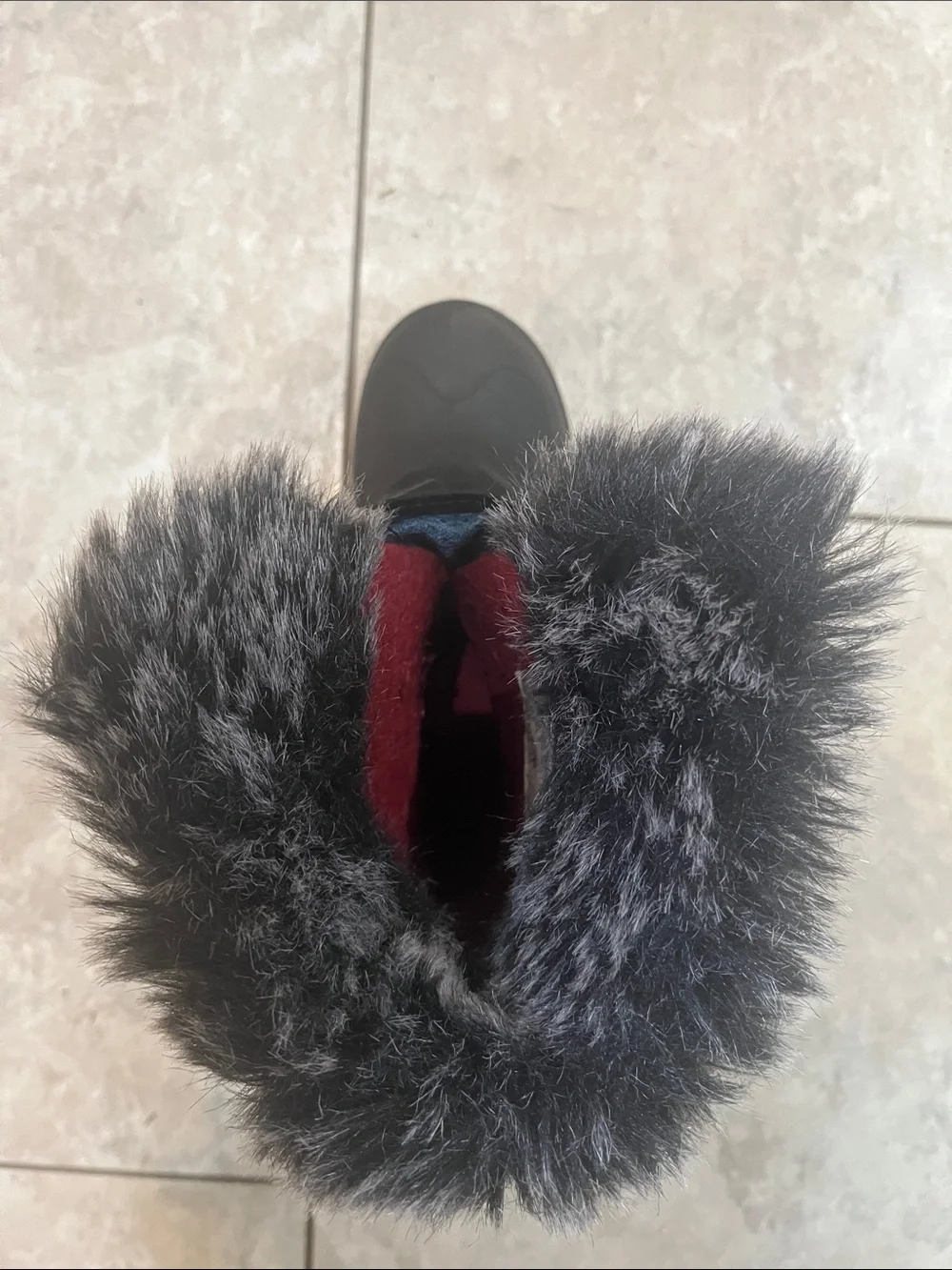 Kamik Blue Waterproof Winter Boot with Faux Fur Trim